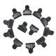thumbnail image 2 of 12 piezas de plástico garra peluquería peluquería pinzas abrazaderas apretones negro Sunnimix Pinzas para pelucas de salón, 2 of 6