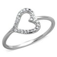 thumbnail image 1 of Alamode 3W866-5 Women Rhodium Brass Ring with AAA Grade CZ in Clear - Size 5, 1 of 1