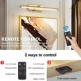 thumbnail image 2 of Kiloeye Luces para cuadros con pilas con control remoto, luces para cuadros recargables para brillo de pared, instalación de pegatinas/tornillos regulables, luz artística para galería, obras de arte (, 2 of 5