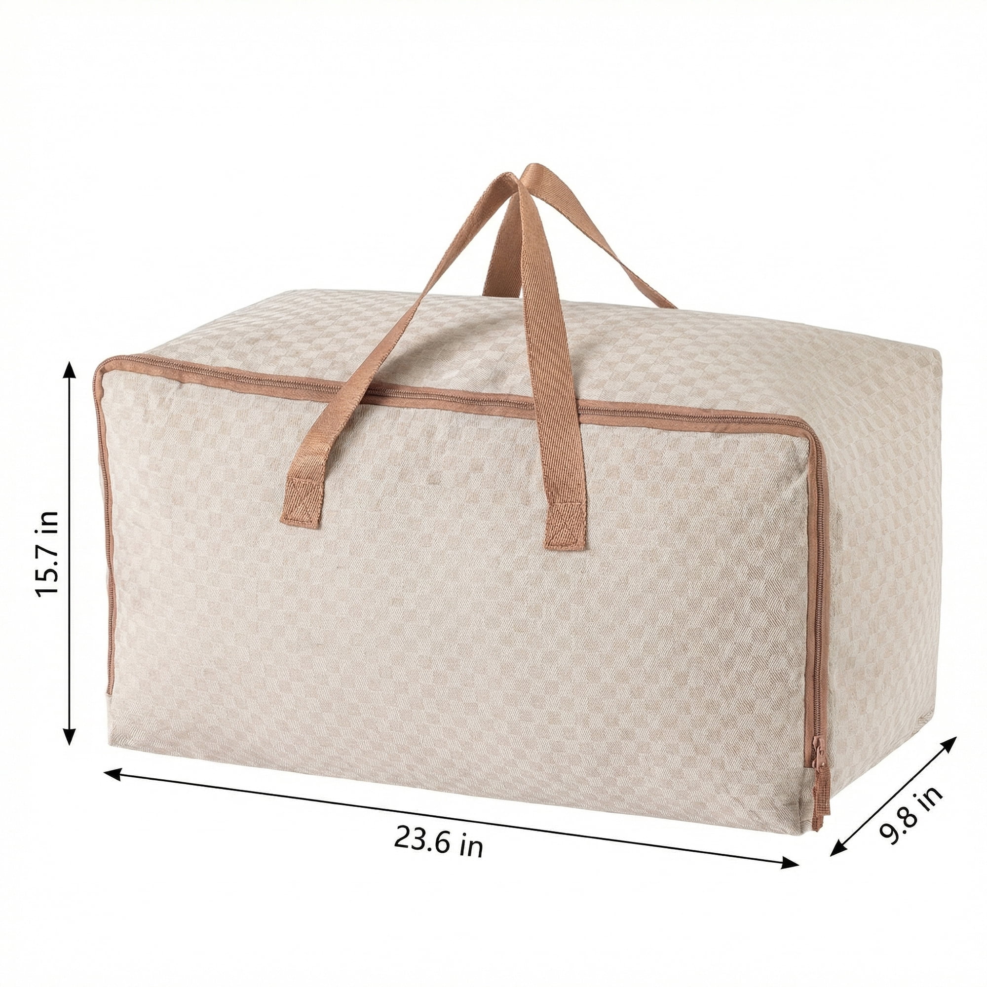 Unique Bargains Storage Floral Moving Bags for Organizing Clothing Brown 23.6"x15.7"x9.8"