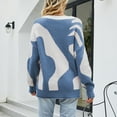 thumbnail image 6 of JINMGG V Neck Sweaters for Women Fall Winter Clearance,Women's Aow Pattern Cross-Border Knitted Sweater 2022 and Winter New Chest Button Half Cardigan, 6 of 6