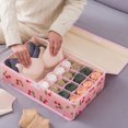 thumbnail image 4 of Cute Cartoon Printed Oxford Cloth 13 Grid Socks Bra Panty Underwear Storage Organizer Box, 4 of 5