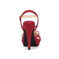 thumbnail image 2 of BLISSFUL STEP Women's Strappy Platform Slingback Stiletto Heels Sandals Red 9, 2 of 8