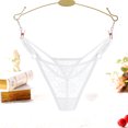 thumbnail image 3 of Gibobby Lencería sexy para mujer Día de San Valentín Calzoncillos de encaje sexy para mujer Bragas ahuecadas Bragas de encaje de ganchillo Tangas G String Lencería Ropa i(Blanco, Talla única), 3 of 5