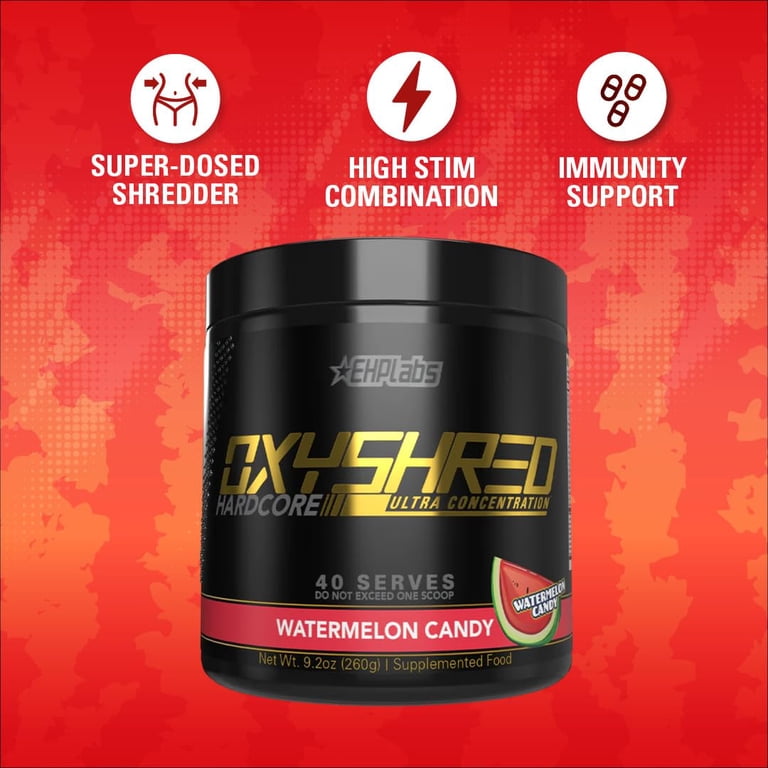 can i take oxyshred and l carnitine together EHP LABS OxyShred Pre Workout Powder, 275mg Caffeine, Energy & Focus,  Watermelon Candy, 40 Servings
