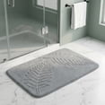 thumbnail image 5 of REGALWOVEN Shaggy Bathroom Rug, Ultra Thick Absorbent Plush Bath Mat, Non-Slip Soft Microfiber Carpet for Shower and Vanity Grey 24" x 16", 5 of 5