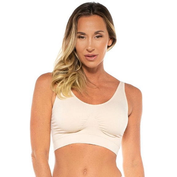 Women's Rhonda Shear 9199 Adjustable Strap Ahh Bra (Light Beige M)