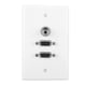 thumbnail image 5 of Panel de placa de pared con cabezal hembra de 2 puertos VGA + 3,5 para instalación de cine en casa, 5 of 5