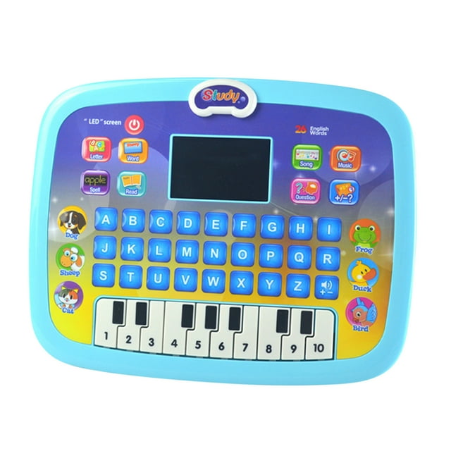 Interactive English Learning Tablet for Kids, Audio Educational Toy with Letters, Numbers, and Games, BPA-Free ABS Ages 3+