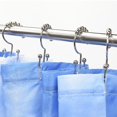 thumbnail image 3 of Yaju Shower Curtain Hooks Rust Resistant Shower Curtain Rings Metal Double Glide Rollers Shower Hooks For Bathroom Shower Curtain Rods Curtains(silve, 3 of 4