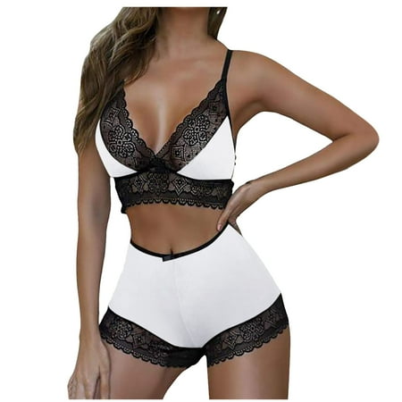 

Zuwimk Womens Lingerie Sexy Women Lingerie Lace Chemise Sleepwear Babydoll Teddy Lingerie White S