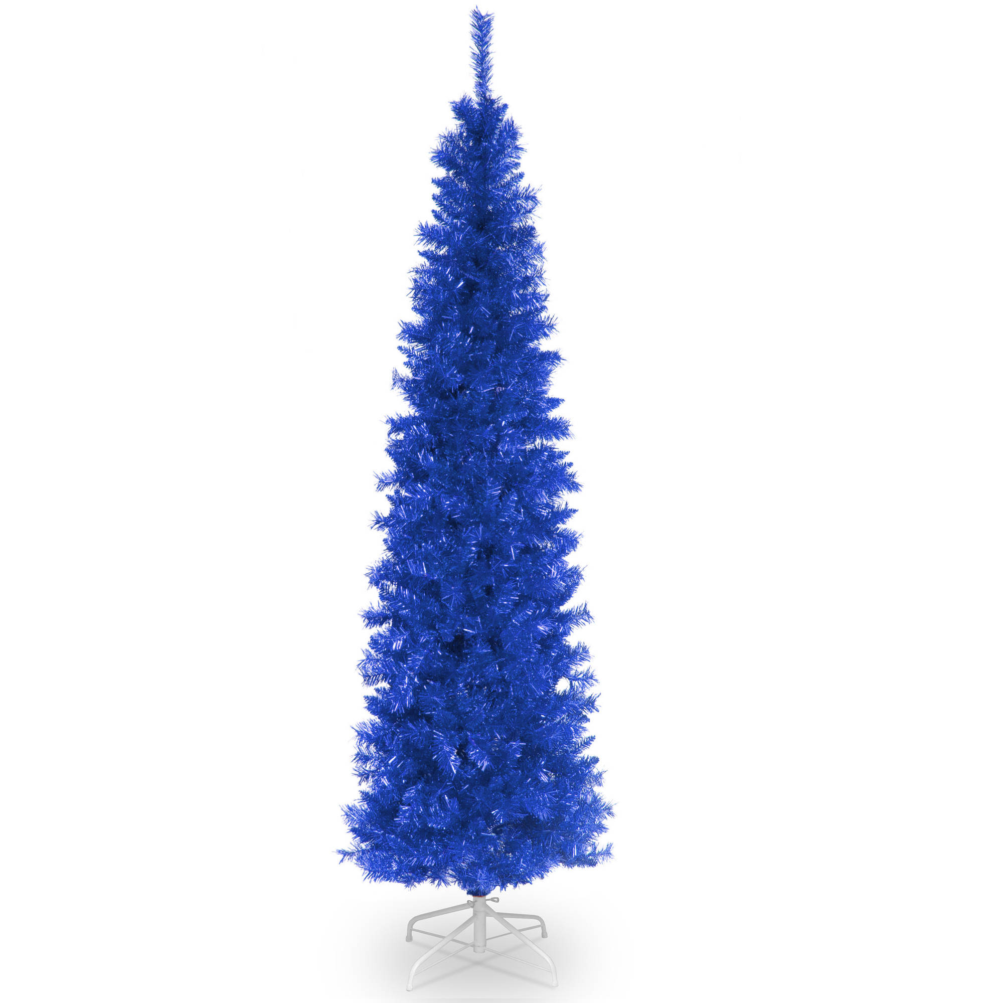 6' Blue Tinsel Tree