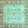 thumbnail image 1 of Ahgly Company Indoor Square Oriental Light Blue Modern Area Rugs, 8' Square, 1 of 4