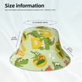 thumbnail image 4 of Daiia Cartoon Dinosaurs Pattern Bucket Hat - Trendy Cotton Sun Hat for Beach, Golf, Fishing - Fun Outdoor Vacation Boonie for Men and Women, 4 of 9