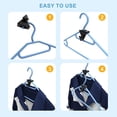 thumbnail image 4 of 18 ganchos para perchas de ropa, de plástico resistente, ahorradores de espacio para armario, esenciales para guardar ropa, color negro., 4 of 5