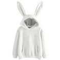 thumbnail image 1 of Bmisegm Sweat à Capuche Lapin à Manches Longues pour Femmes Pull Décontracté Blanc S, 1 of 6