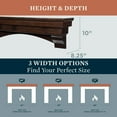 thumbnail image 3 of Mantels Direct Salem 60 Inch Wood Mantel Shelf With Arched Corbels - Cinammon, 3 of 5