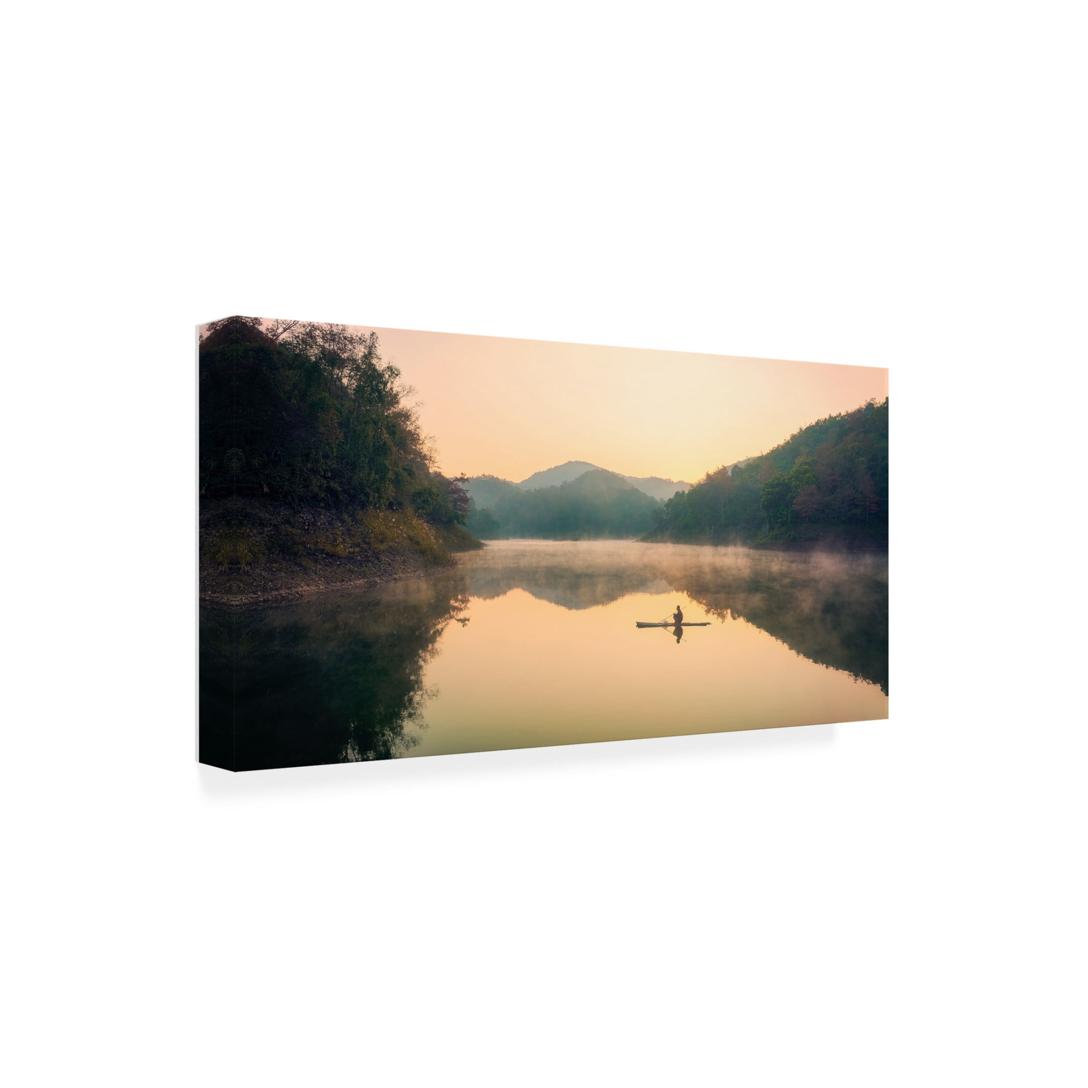 Trademark Fine Art Nguyen Tan Tuan Autumn At Ban Viet Lake Canvas Wall Art