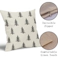 thumbnail image 4 of Christmas Pillow Covers 18x18 Inch Set of 2 Xmas Tree Forest Green Cream Decorative Throw Pillowcases Outdoor Winter Farmhouse Holiday Cushion Cases Decor for Sofa Couch Bed, 4 of 6