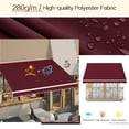 thumbnail image 5 of AECOJOY 8' x 10' Manual Retractable Patio Awning,Outdoor Awning Retractable Sunshade Shelter in Wine Red, 5 of 9