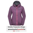 thumbnail image 2 of Little Donkey Andy Women's Lightweight Packable Puffer Jacket Insulated Winter Coat Water Resistant Hooded Outdoor Windbreaker for Hiking Traveling Camping, Type B Insulation Purple XS, 2 of 7