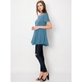 thumbnail image 4 of Made by Johnny Women's Tunic Top Casual T Shirt for Leggings S-5XL Plus Size S DENIM, 4 of 6