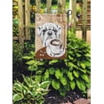 thumbnail image 2 of SIDONKU Brown Bulldog of Cup Coffee and Dog Portrait on Beige European Landscape Fresh Garden Flag Decorative Flag House Banner 12x18 inch, 2 of 2