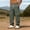 #073-Army Green, variant on Men's Outdoor Cargo Pants for Men Solid Color Drawstring Elastic Waist Multi Pocket Trousers for Hiking Gift