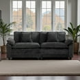 thumbnail image 2 of Tcbosik Modular Sectional Sofa for Adults, 81.9" Chenille Fabric 2-Seater Couch with Pillows, Cozy Living Room Loveseat, Black, 2 of 8