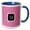 Blue/White, variant on 3drose, Pink and Grey Chevron Monogram Initial M, 11oz Mug