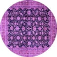 thumbnail image 1 of Ahgly Company Indoor Round Persian Purple Traditional Area Rugs, 8' Round, 1 of 4