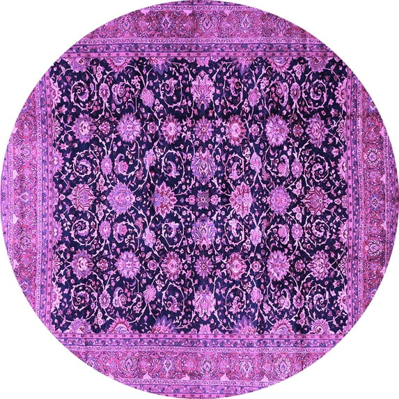 Ahgly Company Indoor Round Persian Purple Traditional Area Rugs, 8' Round