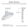 thumbnail image 5 of Rosec Jewels Certified Lab Grown Diamond Wedding Ring Set - EF-VS Quality - Ready To Gift, 925 Sterling Silver, US 4.00, 5 of 8