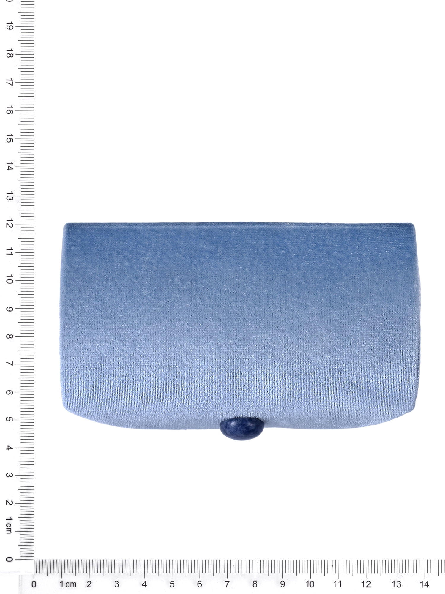 Scenario Women's Curved Faux Velvet Jewelry Organizer, Light Blue