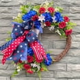 thumbnail image 4 of Huge Memorial Day Savings! Boovnll Patriotic Wreath, 14" Handcrafted Red White Blue Twig Memorial Day Wreath, 4th of July Wreath for Indoor, Front Door, Fireplace, Wall Decor, 4th of July Decorations, 4 of 7