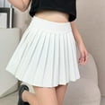 thumbnail image 2 of vigerkar Pleated Tennis Skirt for Women Tennis Skort for Woman High Waisted Golf Skirts Athletic Skirt White, S, 2 of 6
