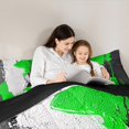 thumbnail image 5 of Feelyou Green Oil Printing Bedding Comforter Set, Modern Fashion Artwork Twin Comforter Sets, Teen Kid Adult Reversible Bedding Set, Breathable Home Decor, 2-Piece, 5 of 8