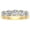 Yellow Gold, variant on 1/2 Carat TW Round Natural Diamond Five Stone Wedding Band in 10k Rose Gold