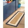 thumbnail image 1 of Indian Handmade Braided Navy Blue & White Boder Natural Jute Area Rug, Home Décor Rug, Jute Rug for Bedroom, Dining Room, living room, Doormat Rug Size - 2.6' x 9' (78 cm x 270 cm), 1 of 5