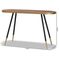 thumbnail image 1 of Baxton Studio Table Console en Bois de Noyer Fini et Bicolore Or et Métal, 1 of 7