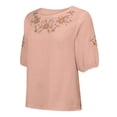 thumbnail image 5 of T Shirts for Women Cotton Women's Cotton And Linen V Neck Retro Embroidered Loose Casual Top, 5 of 9