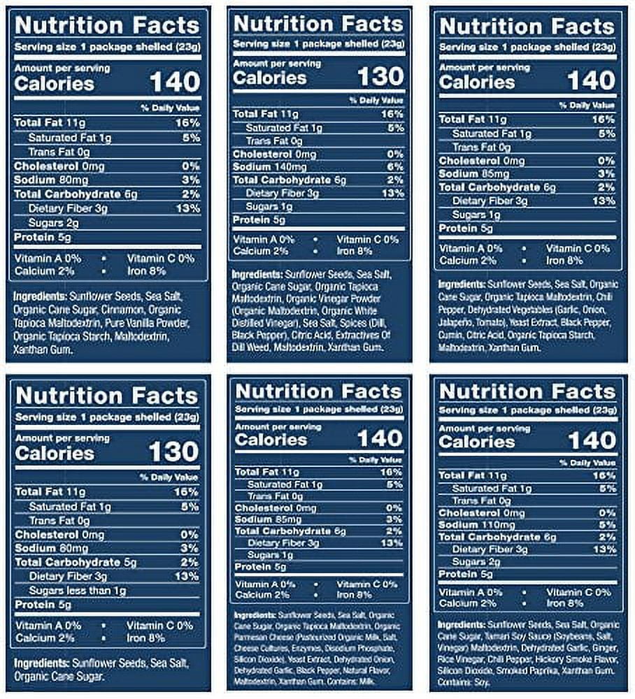 Chinook Seedery Sunflower Seeds Variety Pack - 36-Pack - 1.5oz - 6 Flavors - Gluten-Free & Non-GMO