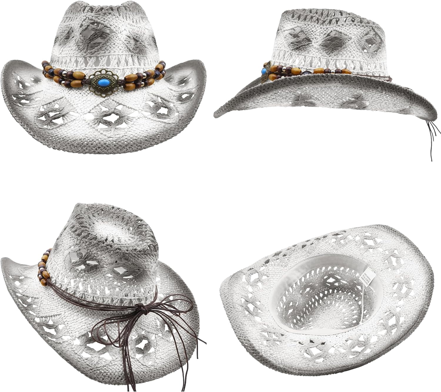 7753 Retro Cowgirl Hats Western Straw Hat,mens Womens Cowboy Hat Straw Cowboy Hat for Men Womens Straw Cowgirl Hat Summer  main image 3