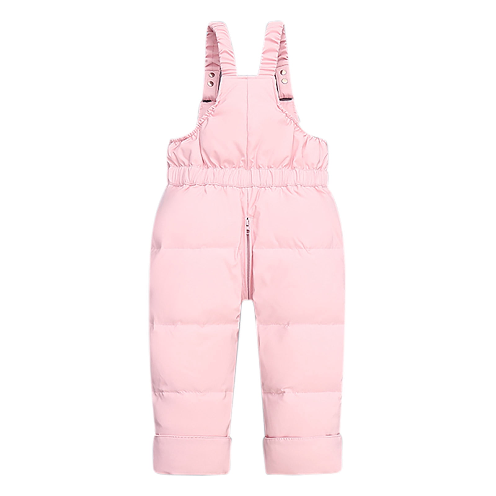 Jinhomg Unisex Baby Winter Snowsuit 2 Piece Toddler Warm Suits 2025 Trendy Windproof Faux Fur Trim Hooded Puffer Coat with Snow Bib Pants Sets Limited Time 90 off Clearance Sale Pink 2 Years