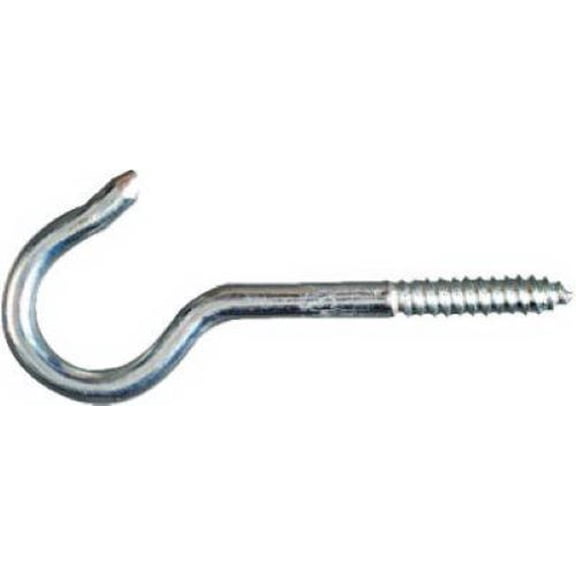 National N100-232 4-15/16" #0 Zinc Plated Screw In Metal Ceiling Hook - Quantity of 40