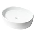 thumbnail image 3 of Pemberly Row Contemporary White 22" Oval Above Mount Ceramic Sink, 3 of 5