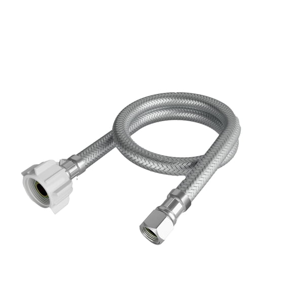 Jones Stephens S04223 1/2" X 7/8" Bc X 20” Braided Stainless Steel Toilet Connector -