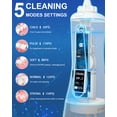 thumbnail image 4 of (5 pack) MySmile LP201 OLED Cordless Water Flosser for Teeth Braces, Gums, Dental Electric Power Flosser, Portable Oral Irrigator, 5 Modes, 8 Jet Tips,350ml , White, 4 of 10