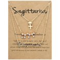 thumbnail image 3 of Gorgeous 3-Pack Zodiac Alphabet Symbols Rhinestone Clavicle Chain Necklaces, 3 of 5