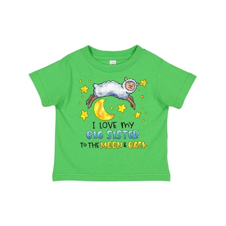 

Inktastic I Love My Big Sister to the Moon and Back Cute Sheep Gift Toddler Boy or Toddler Girl T-Shirt